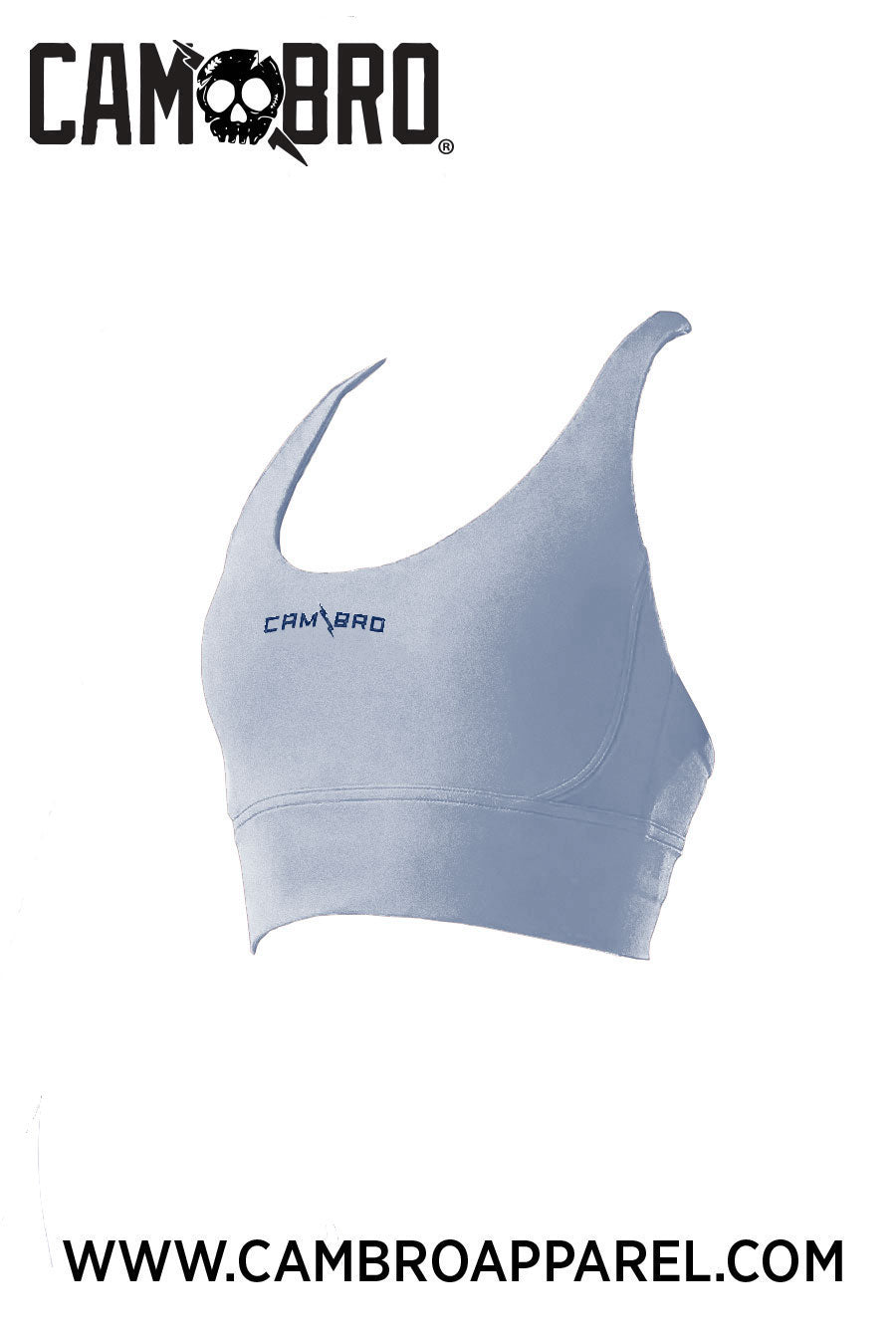 Baby Blue Crosshatch Sports Bra