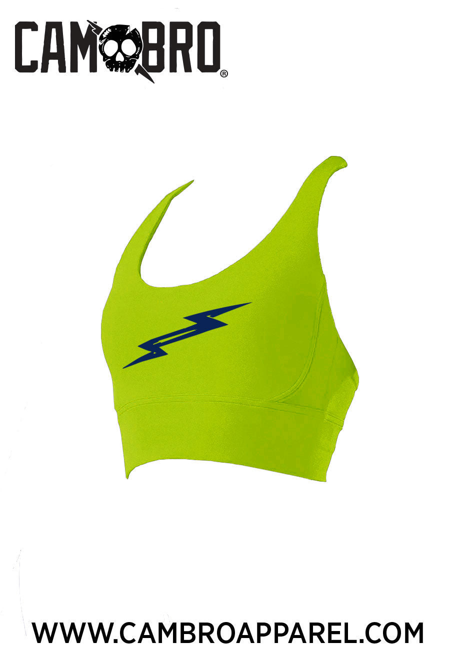 Volt Yellow Crosshatch Sports Bra