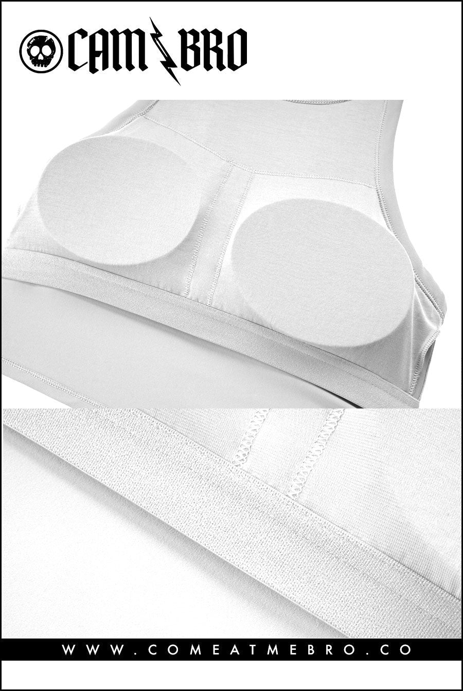 Snow White Compete Sports Bra
