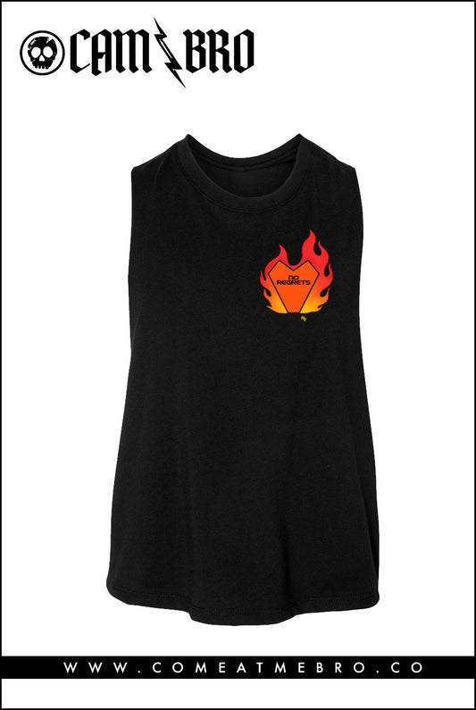 RF No Regrets Female Racerback Crop Tank